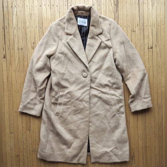 S-XS Japanese Faux-Fur Long Coat - Picture 1 of 3